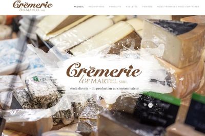 Crèmerie les Martel website built by IdealPC