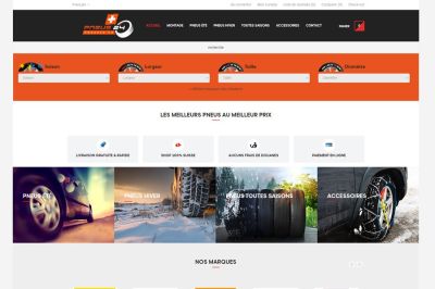 Pneus 24 website built by IdealPC